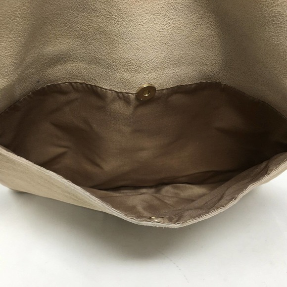 Moda Luxe Gianna Leather Clutch, Women's Size OS - Beige FLAW - Picture 11 of 13